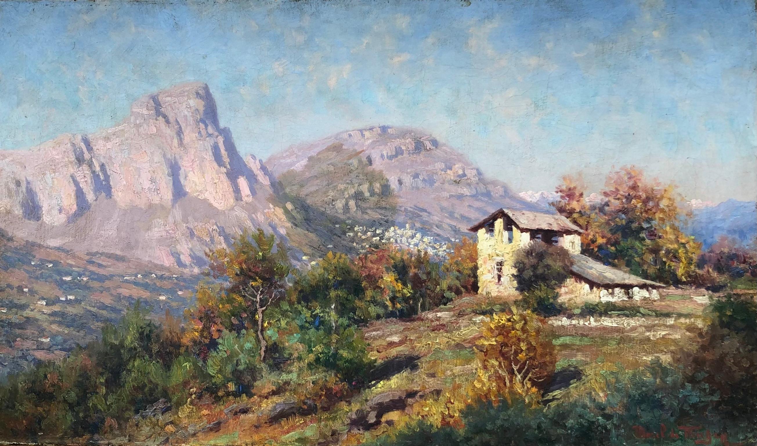 Landscape Painting Adelin Charles Morel De Tanguy - Paysage provençal