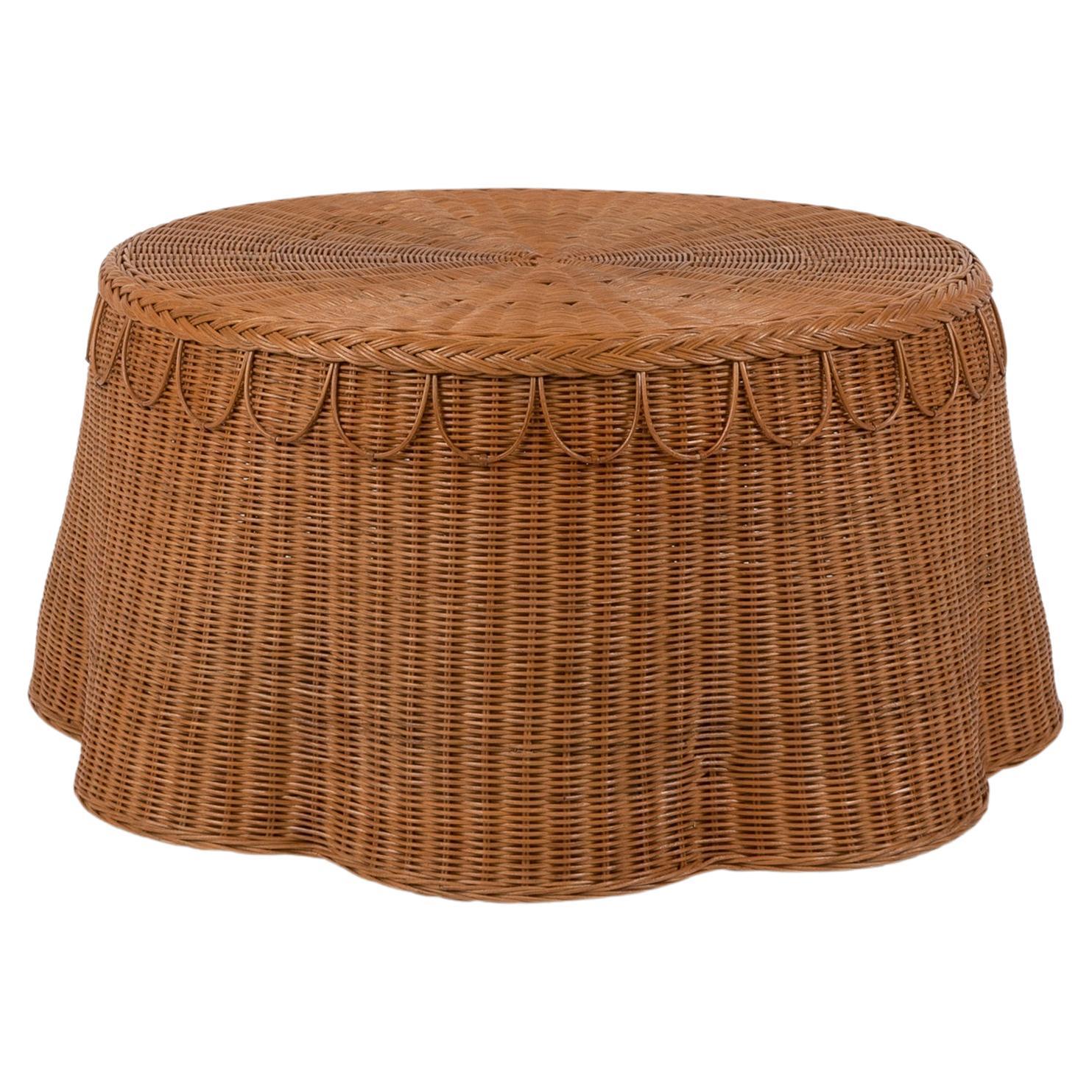 Table basse Adeline en rotin Honey Nature, Mobilier moderne de Louise Roe