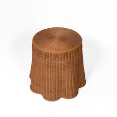 Adeline Side Table in Natural Honey Rattan, Modern furniture by Louise Roe