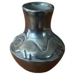 Adelphia Martinez San Ildefonso Pueblo Sculptural Blackware Vessel