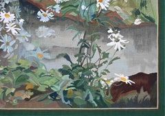 Adelyne Neveux, The Daisies - French Aubusson Tapestry, Atelier Legoueix - 1445