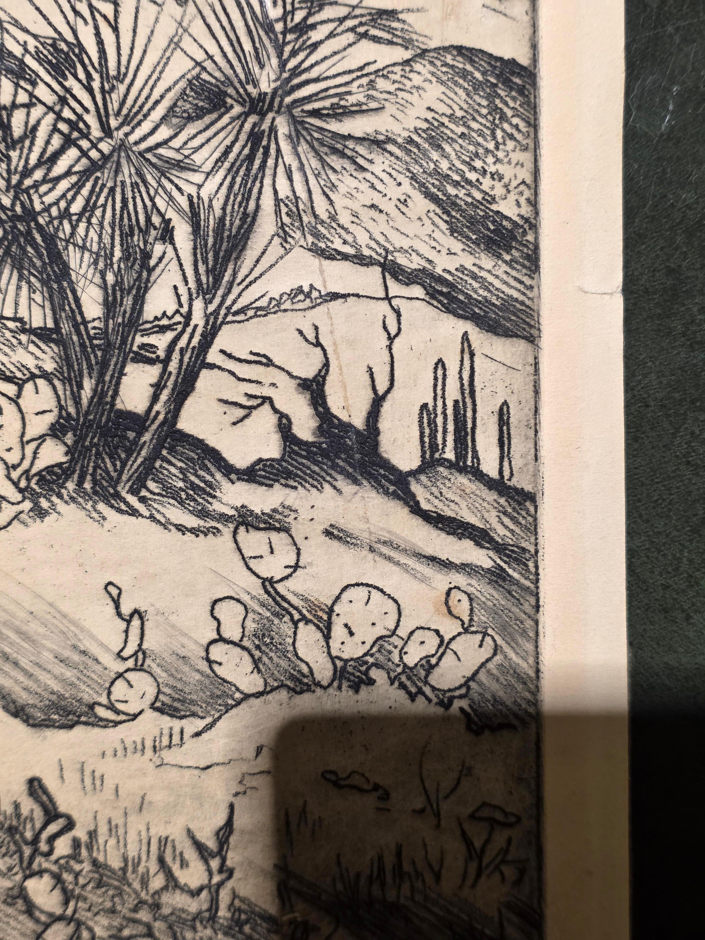 Adelyne S Cross Print Amerikanisch CIRCA 1940 im Zustand „Gut“ im Angebot in Hudson, NY