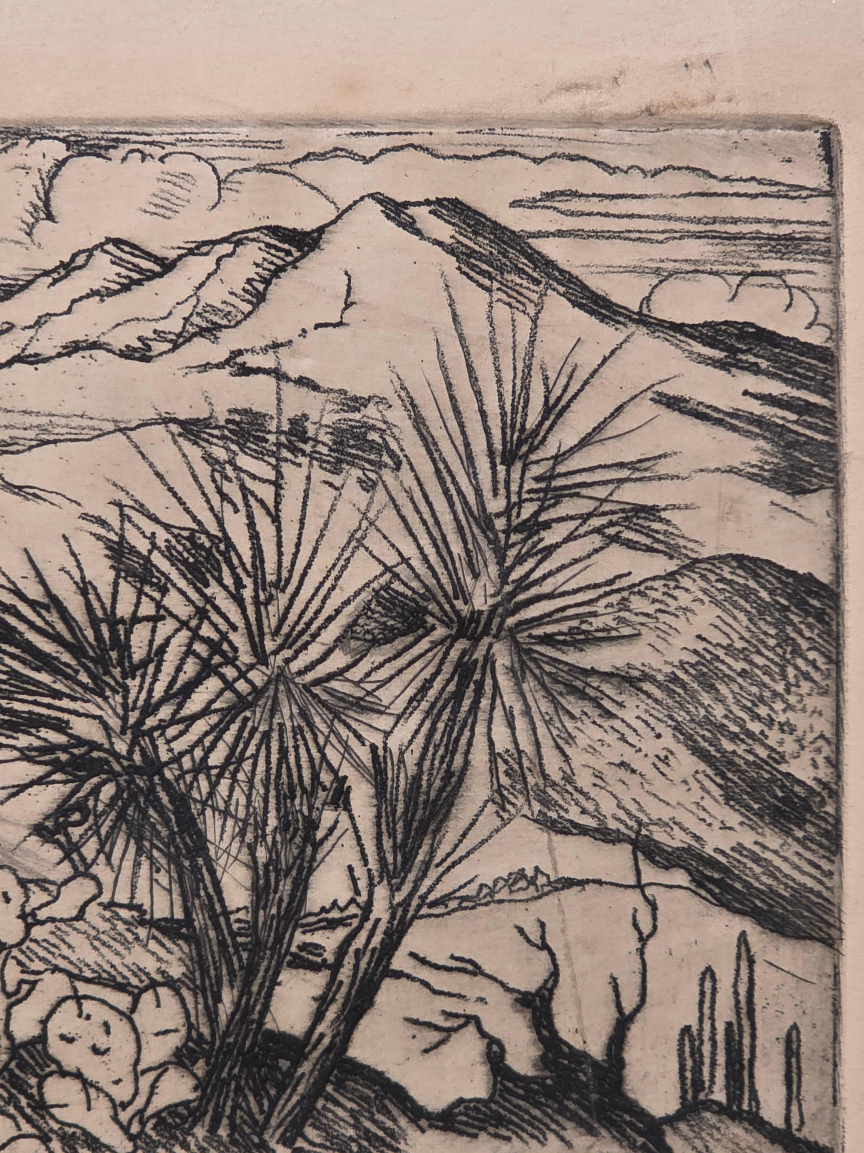 Adelyne S Cross Print Amerikanisch CIRCA 1940 (Papier) im Angebot