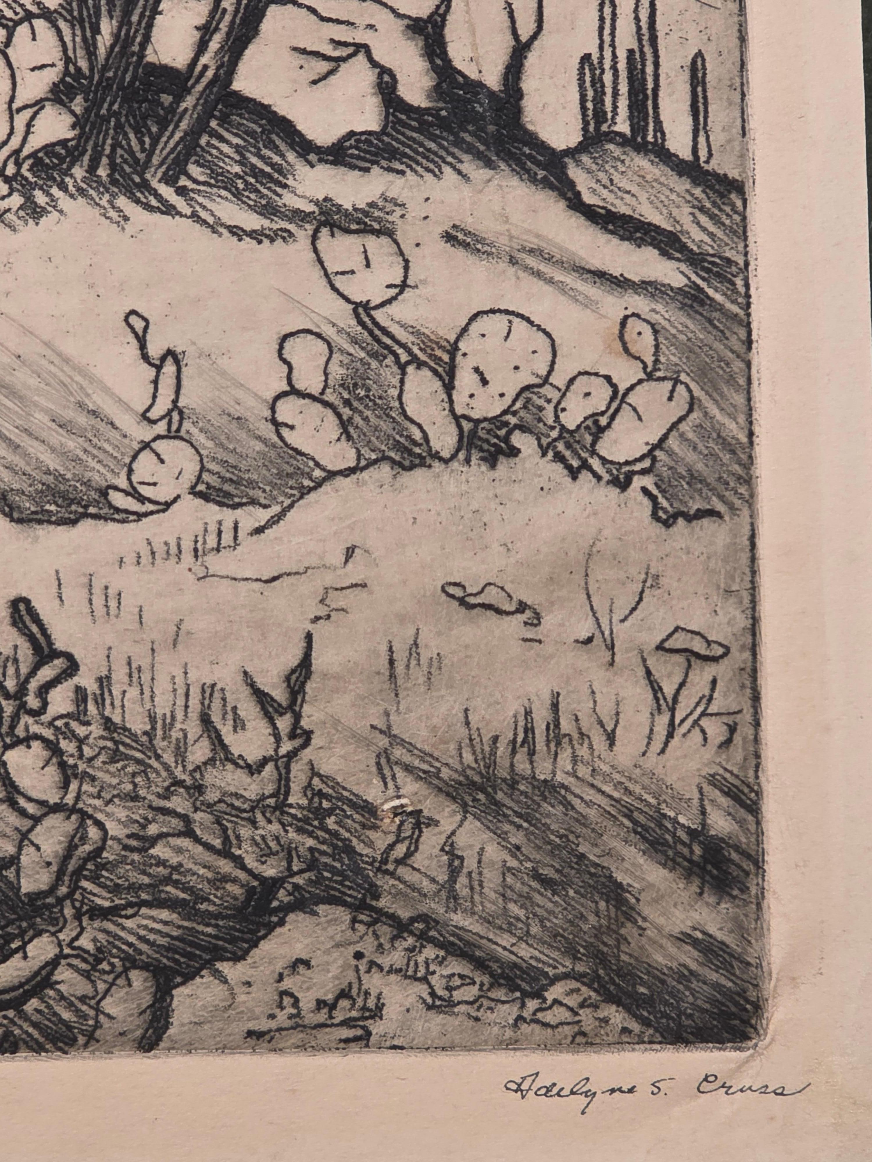 Adelyne S Cross Print Amerikanisch CIRCA 1940 im Angebot 1