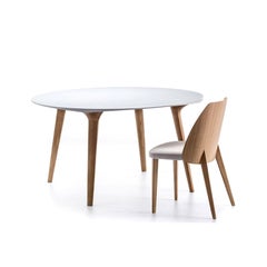 Mesa de Comedor Ademar Nogal / Mármol, diseño de Giulio Lacchetti, Made in Italy