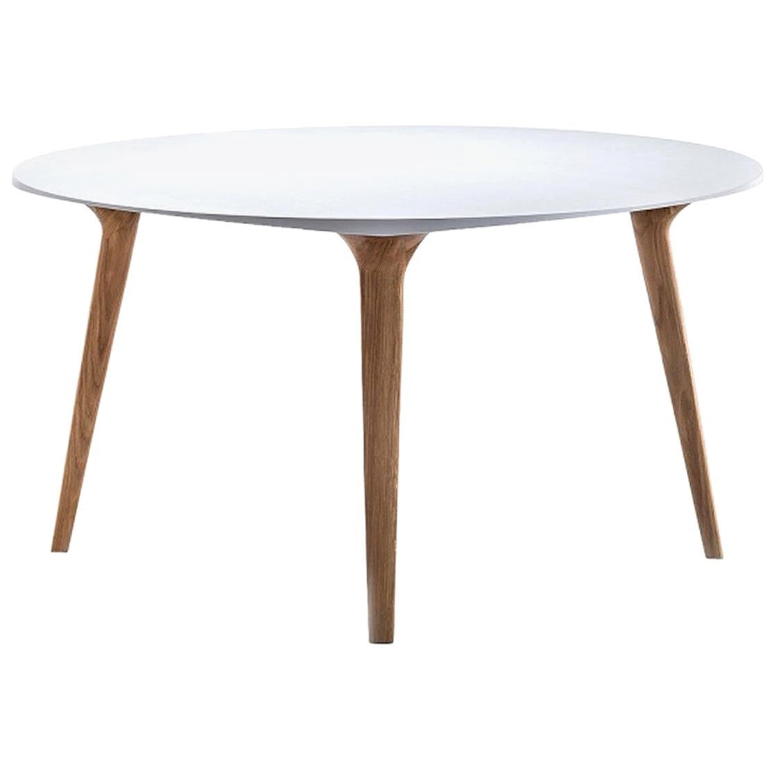 Ademar Walnut / Marble Dining Table, designed by Giulio Lacchetti, Made in Italy