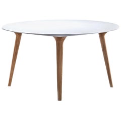Ademar Walnut / Marble Dining Table, designed by Giulio Lacchetti, Made in Italy