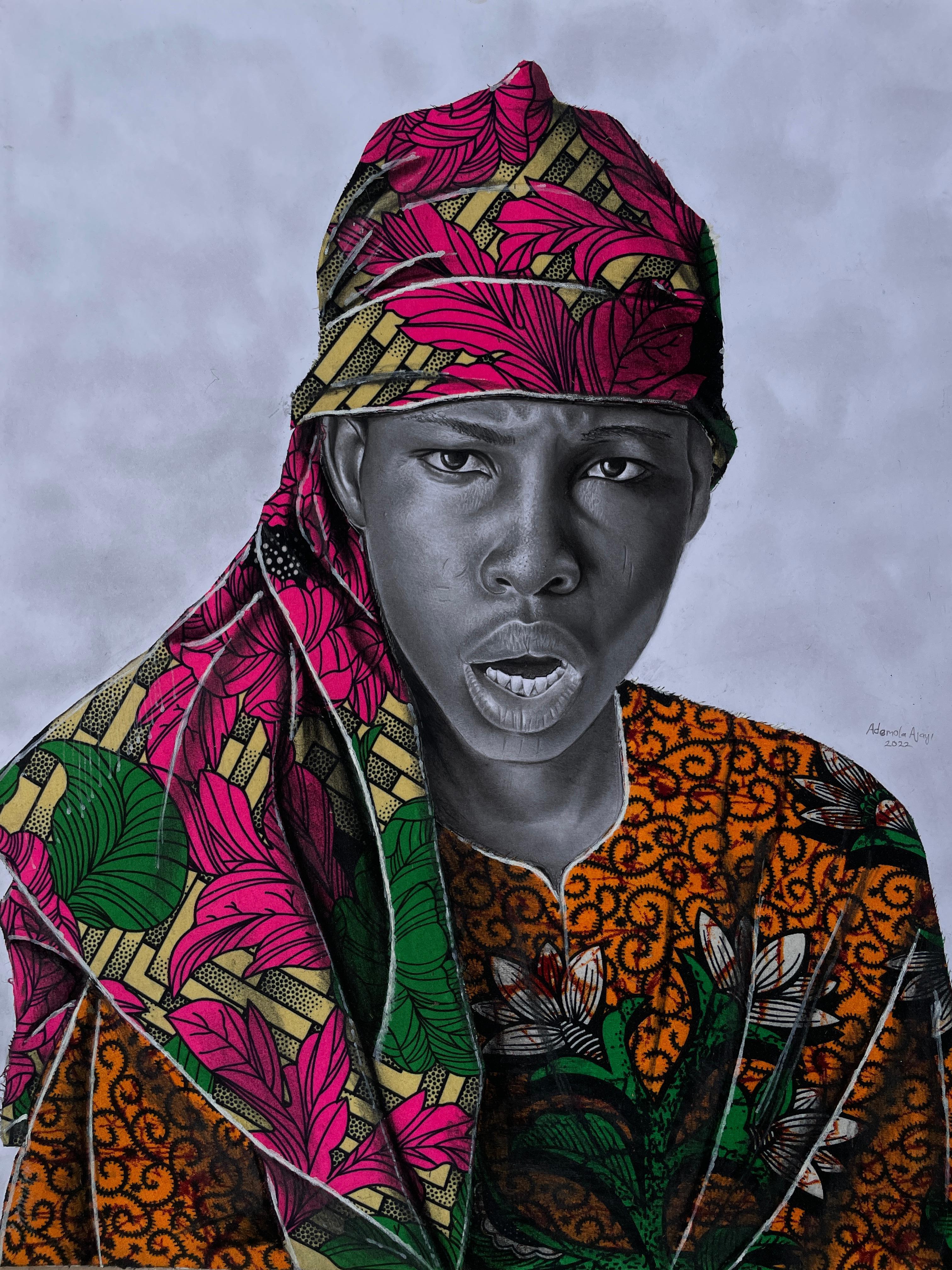 Ademola Clement Ajayi Portrait Painting - Agony of a Betrayed Heart