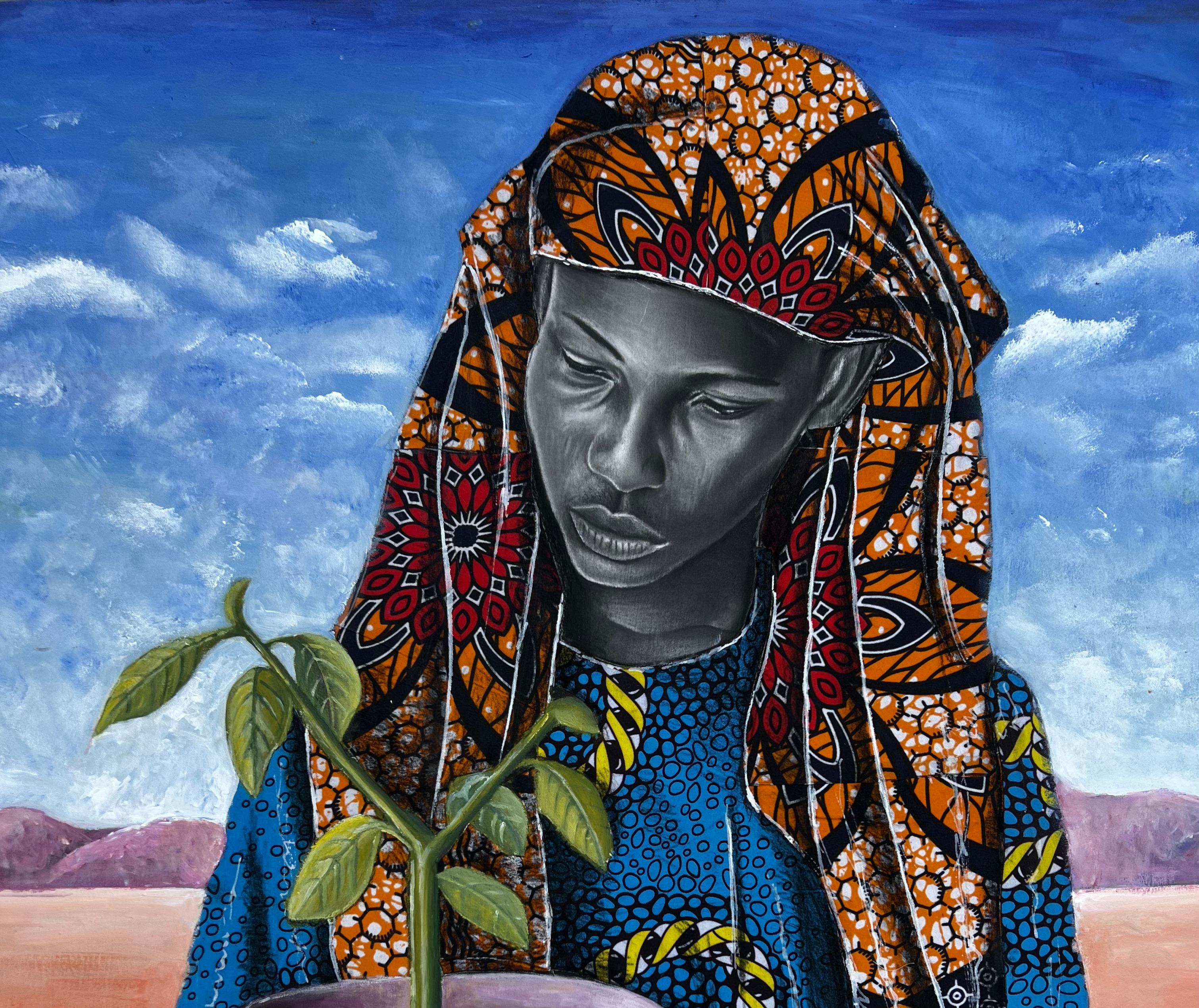 Antidote des dieux - Painting de Ademola Clement Ajayi