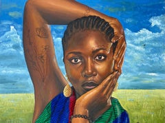 Bloom of Becoming -21st Century, Contemporary, Figurative Portrait, Africa Women