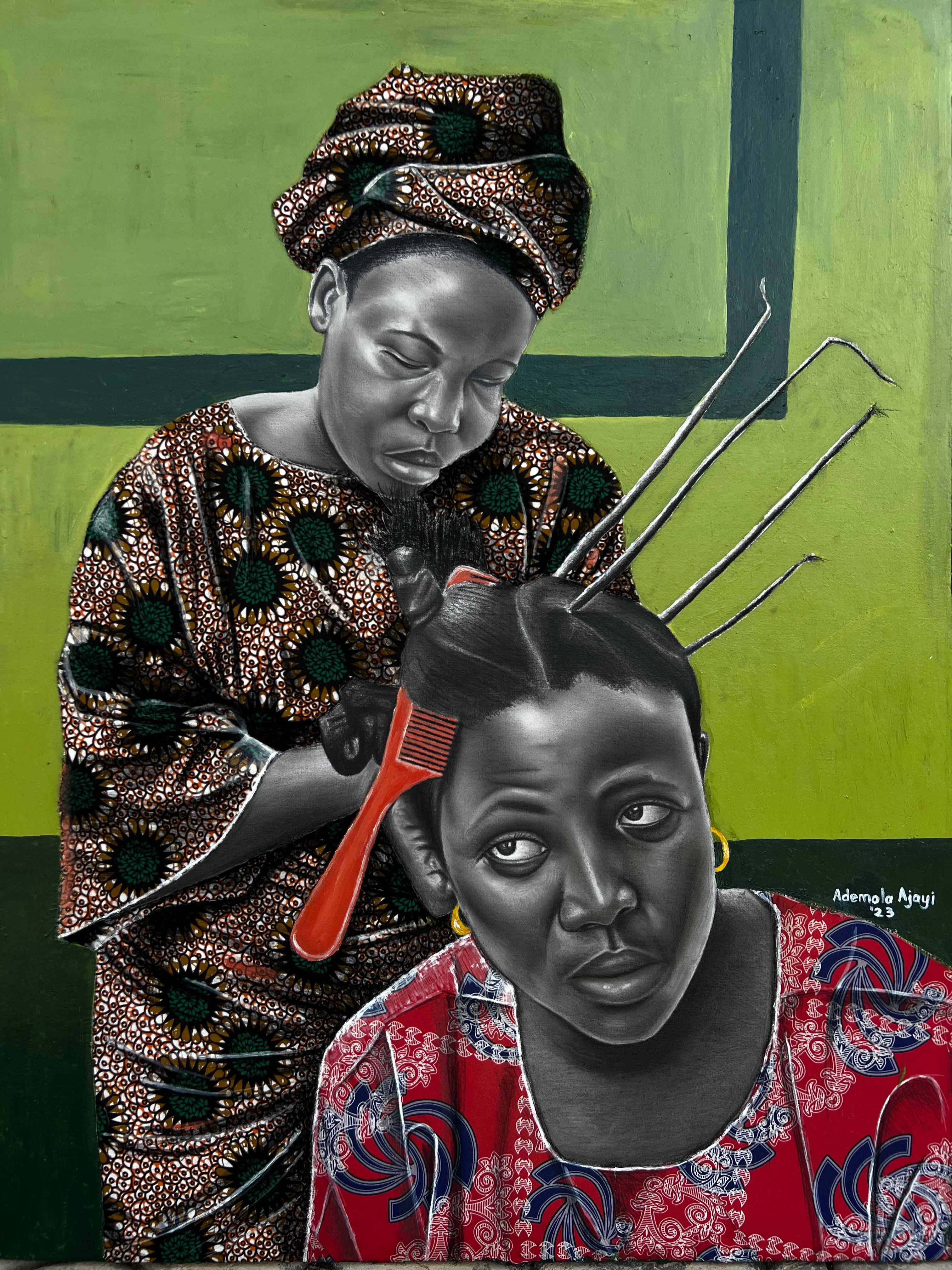 Ademola Clement Ajayi Portrait Painting – Für das Festival von morgen 