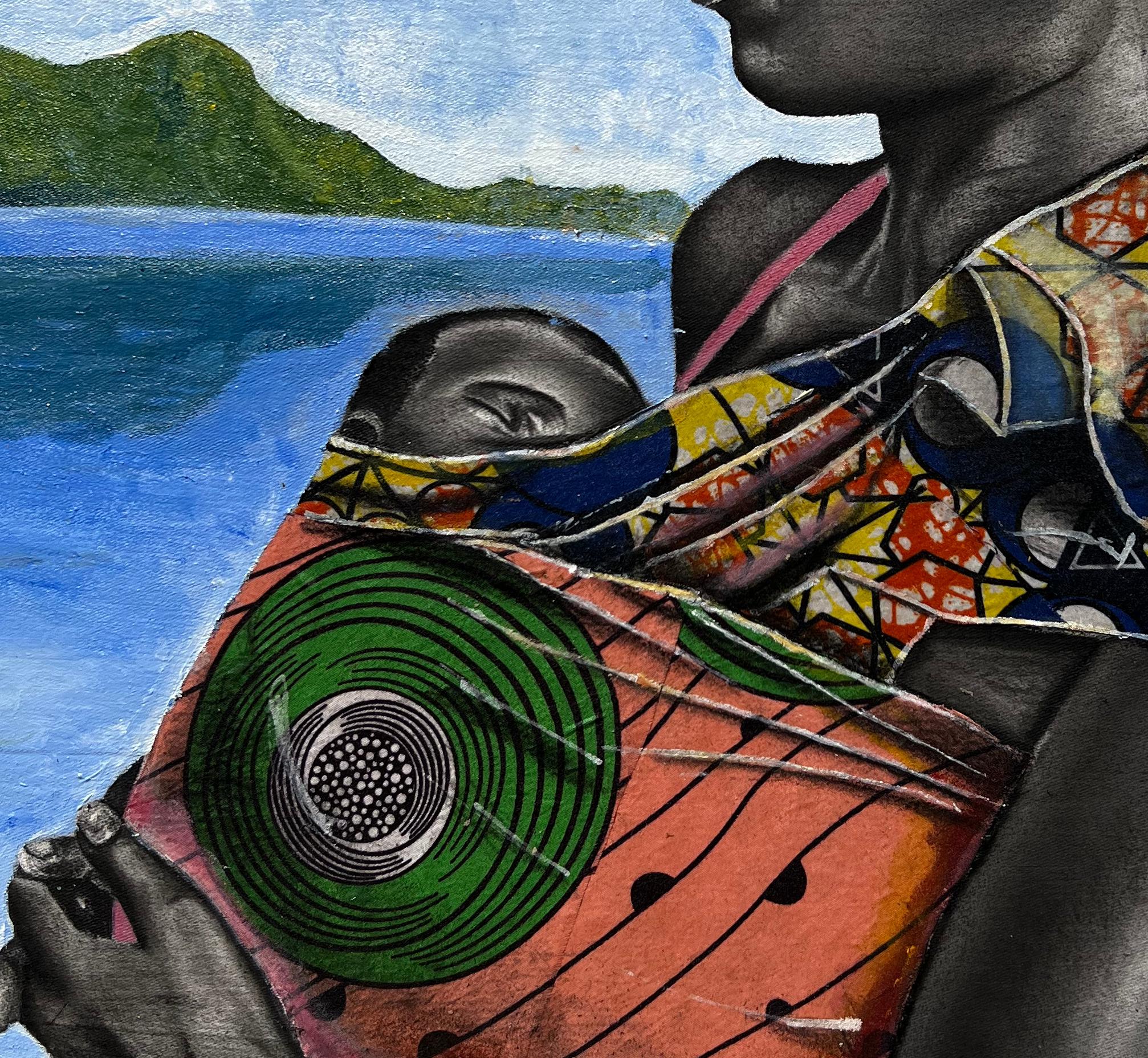 Fulfillment de la maternité - Réalisme Painting par Ademola Clement Ajayi
