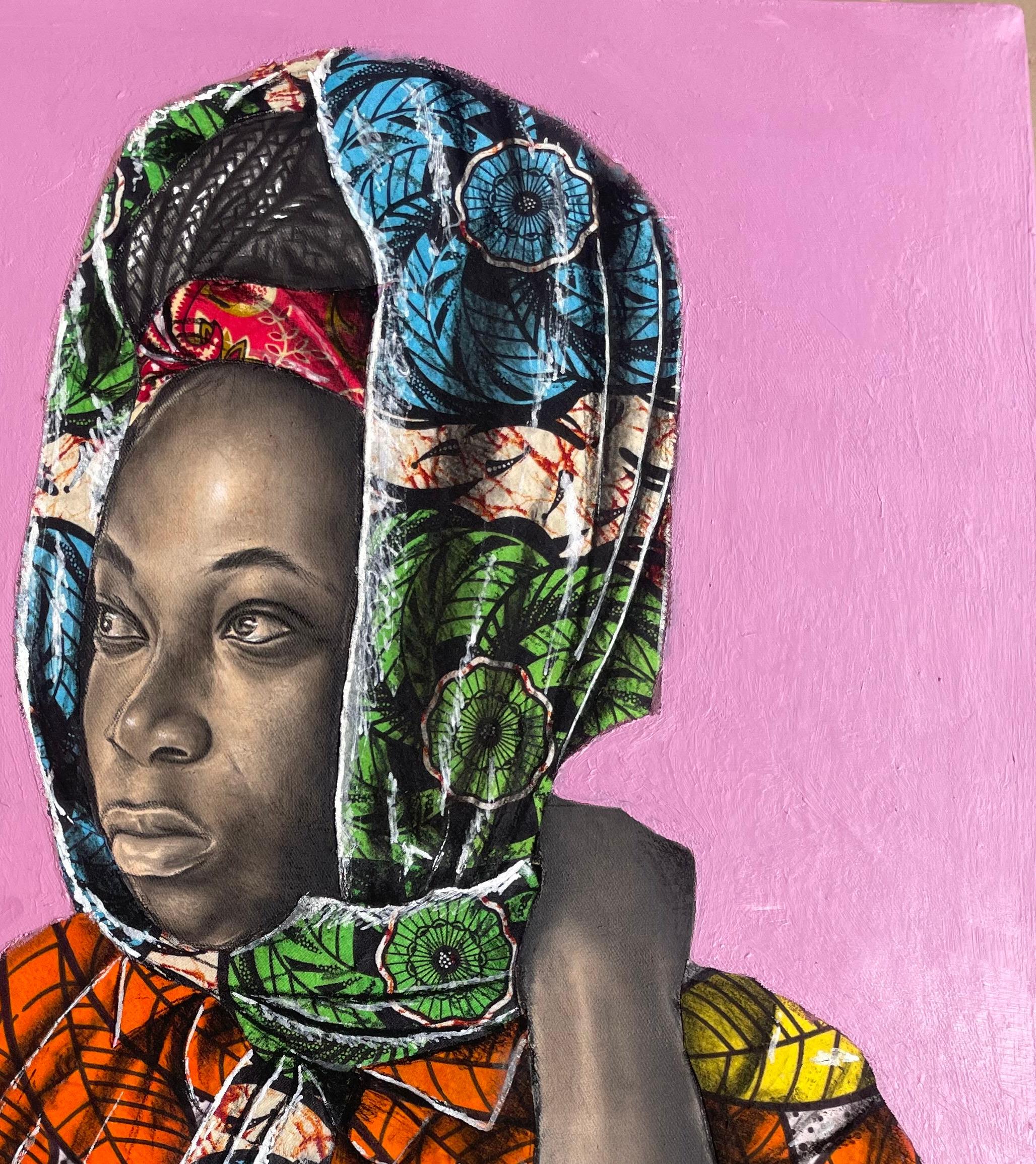 Esperanza de Gloria (Ireti Ogo) - Siglo XXI, Contemporáneo, Figurativo, Cultural - Painting Moderno de Ademola Clement Ajayi