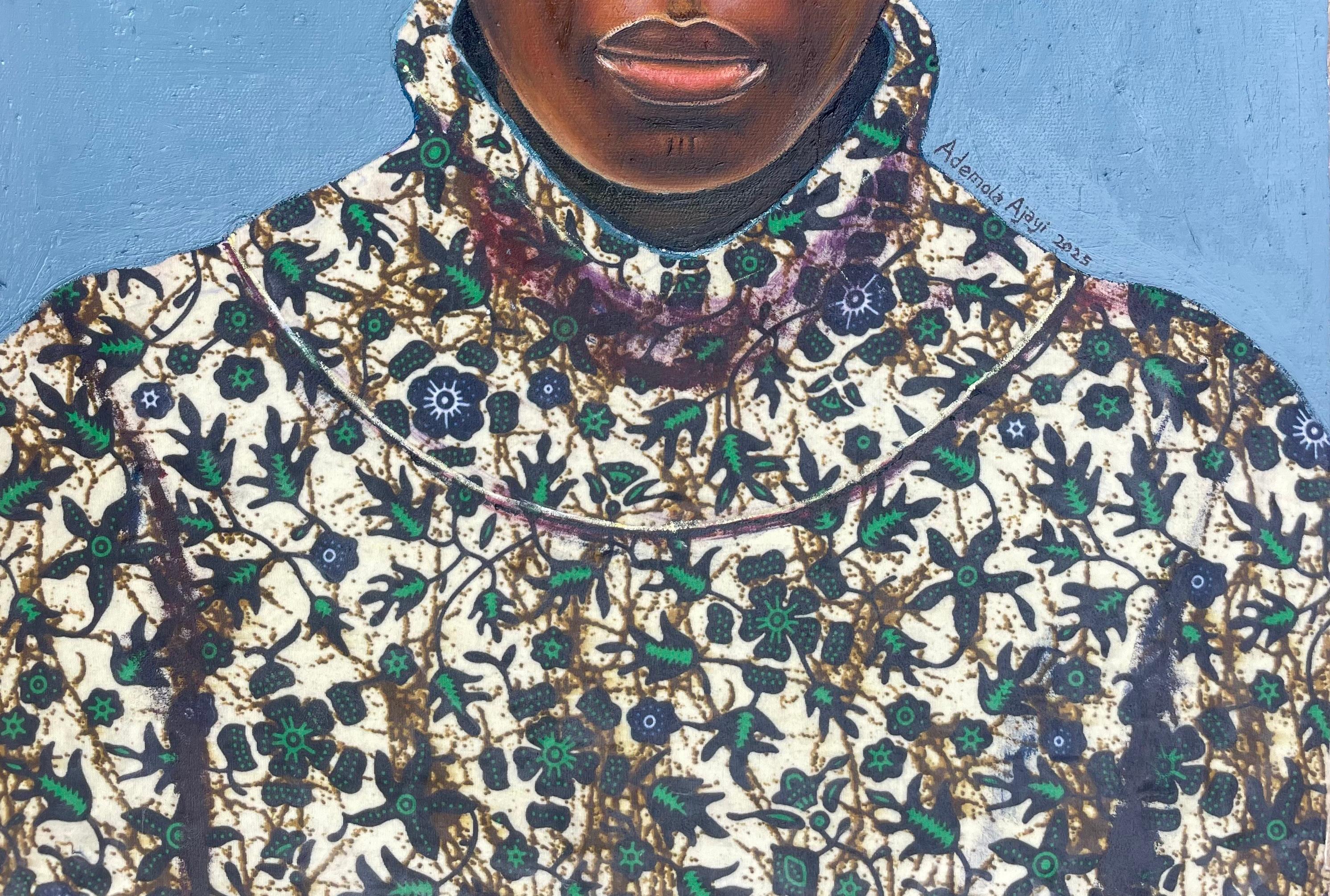 Innocence - 21e siècle, Contemporain, Portrait, Figuratif, Femmes, Afrique - Moderne Painting par Ademola Clement Ajayi