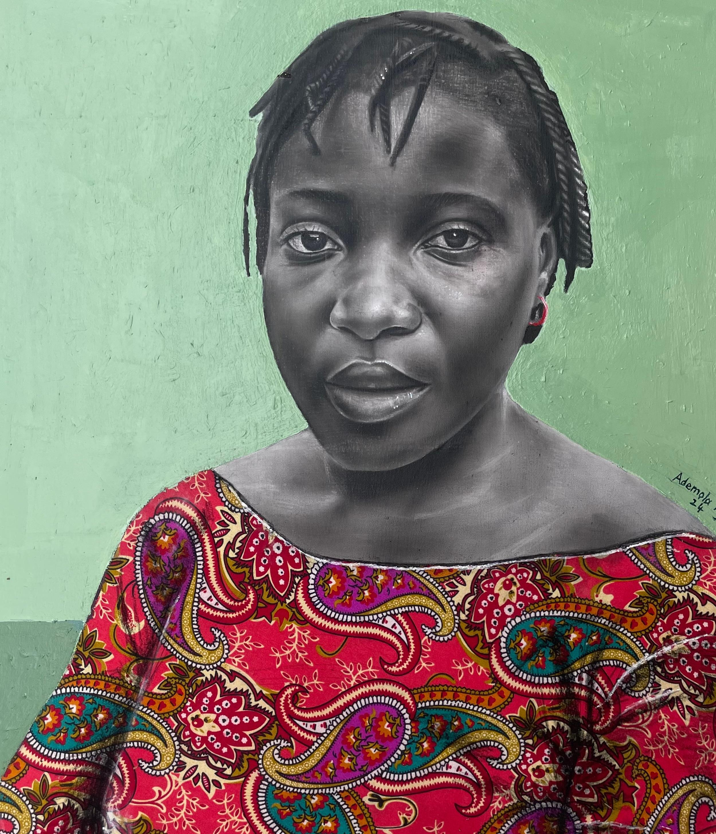 Iwalewa - Siglo XXI, Contemporáneo, Retrato figurativo, Vestimenta africana, Mujer en venta 1