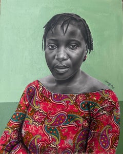 Iwalewa - Siglo XXI, Contemporáneo, Retrato figurativo, Vestimenta africana, Mujer