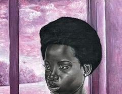 Meditation - 2st Century, Contemporary, Figurative Portrait, Africa Dress, Women