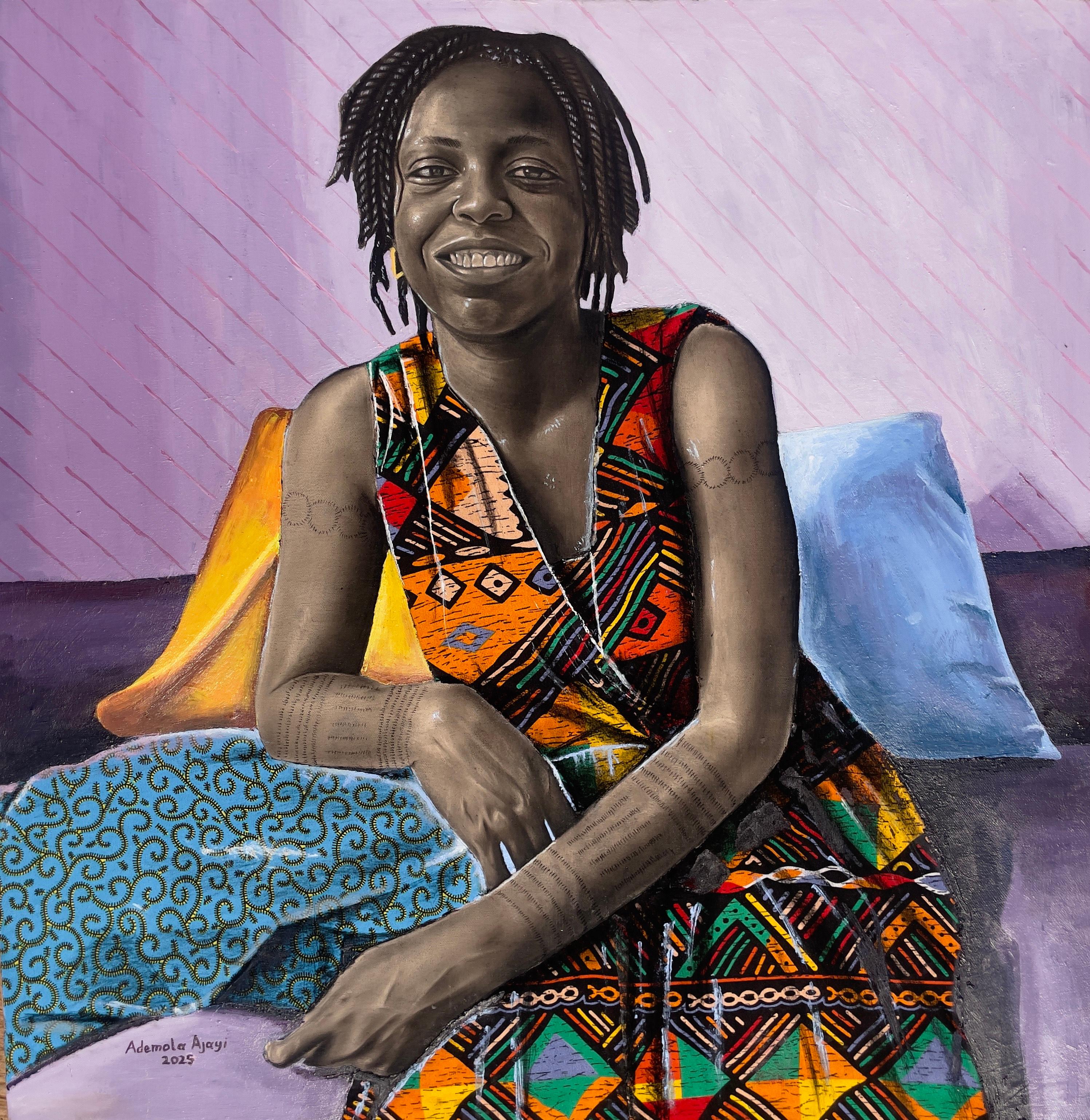 Solace - Siglo XXI, Contemporáneo, Retrato Figurativo, África, Mujer