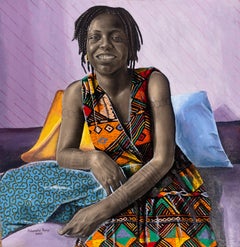 Solace - Siglo XXI, Contemporáneo, Retrato Figurativo, África, Mujer