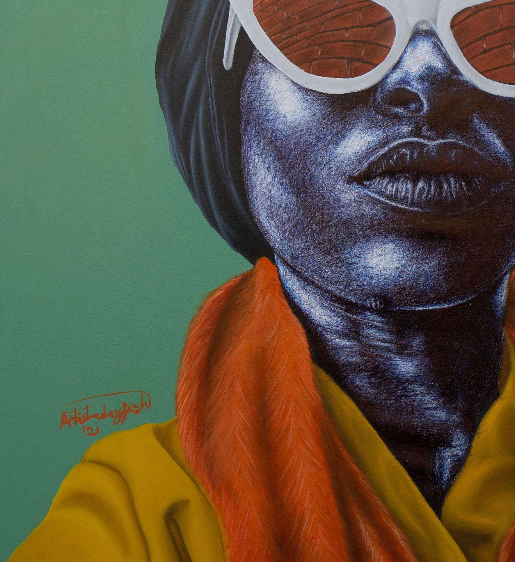 This is Tinuola - Contemporary Painting by Adeniyi Joshua Adetayo