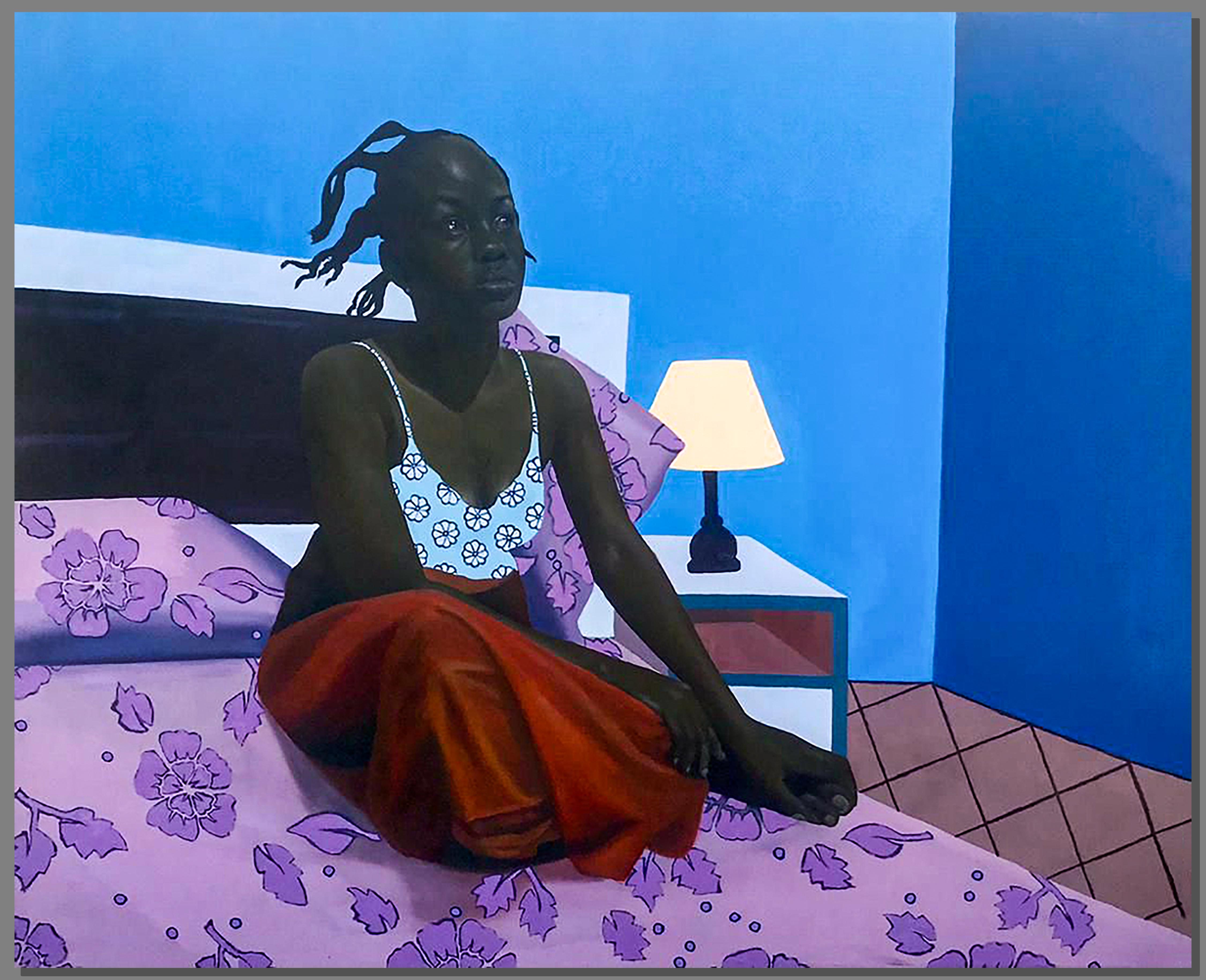 Alot on my mind(Thoughts)iii - Painting by Adeogun Babatunde Joseph
