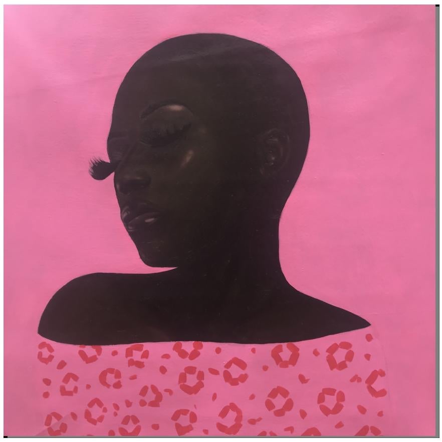 PINK LADY - Painting by Adeogun Babatunde Joseph