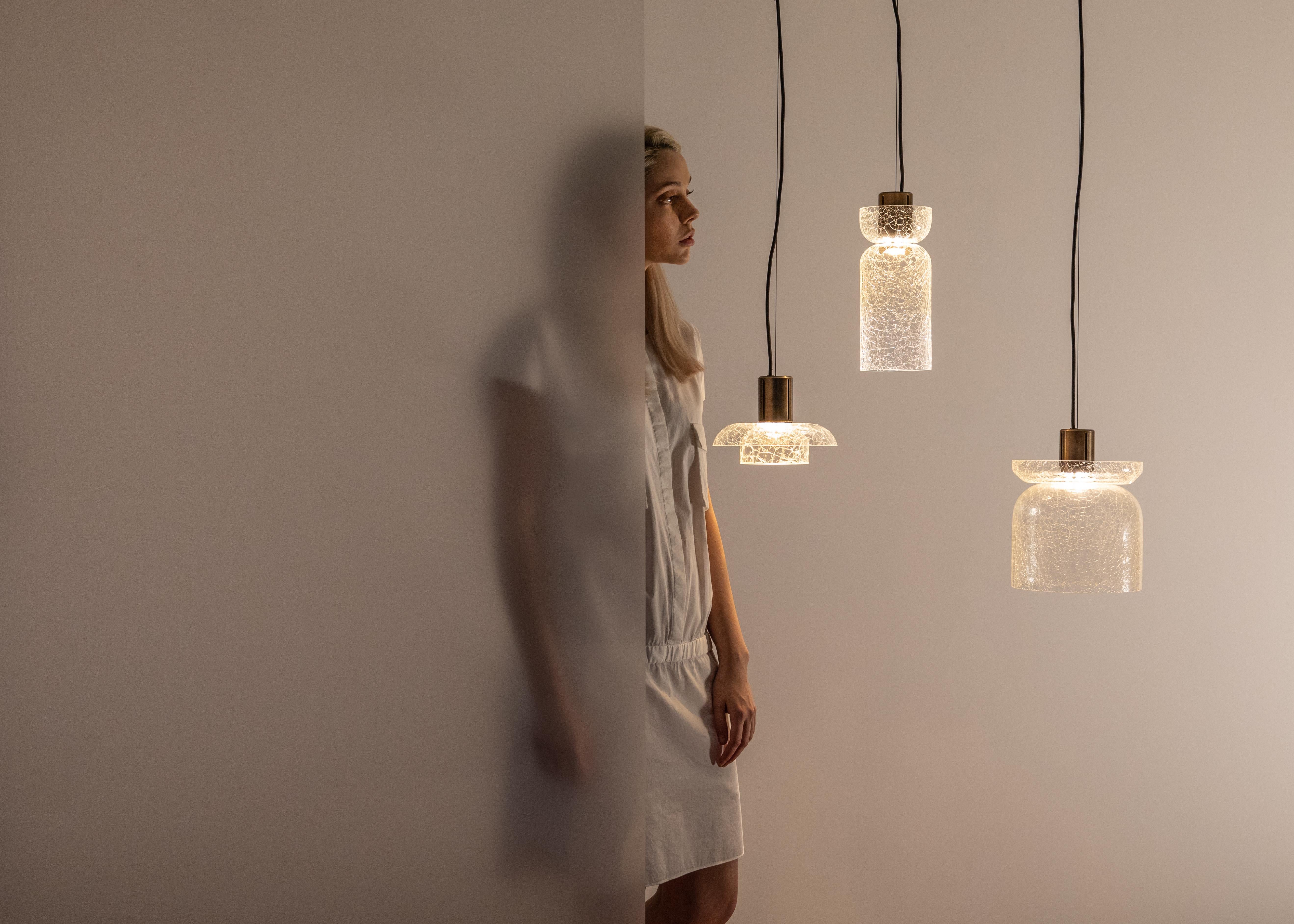 Modern ADesignStudio Crackle S2 Pendant Light For Sale