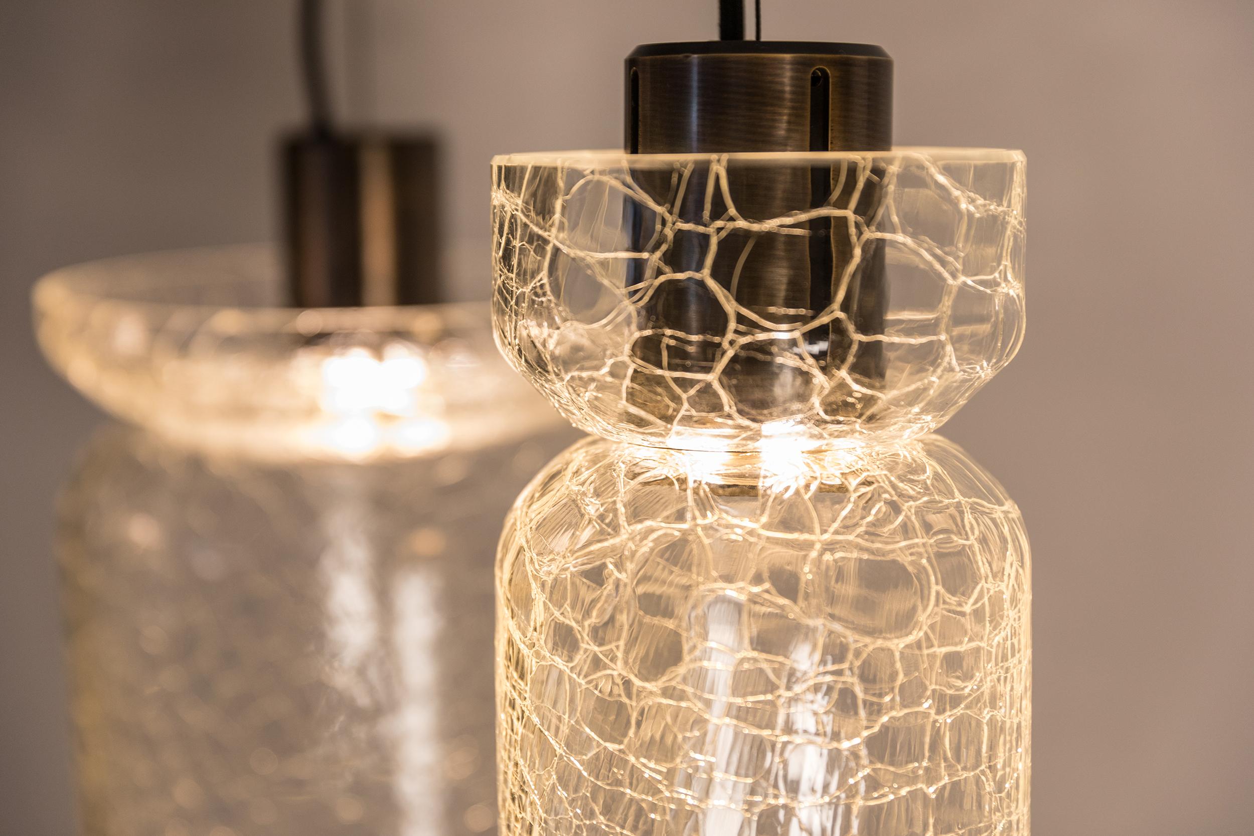 Contemporary ADesignStudio Crackle S3 Pendant Light For Sale