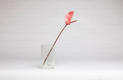 ADesignStudio Vaso Crackle V2 Soffiato a mano Scultura in vetro riciclato