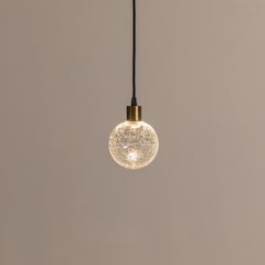 ADesignStudio Eon Sans S0 Pendant Light Spherical Crackle Glass w. Ambient Glow