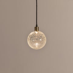 ADesignStudio Eon Sans S1 Pendant Light Spherical Crackle Glass w. Ambient Glow