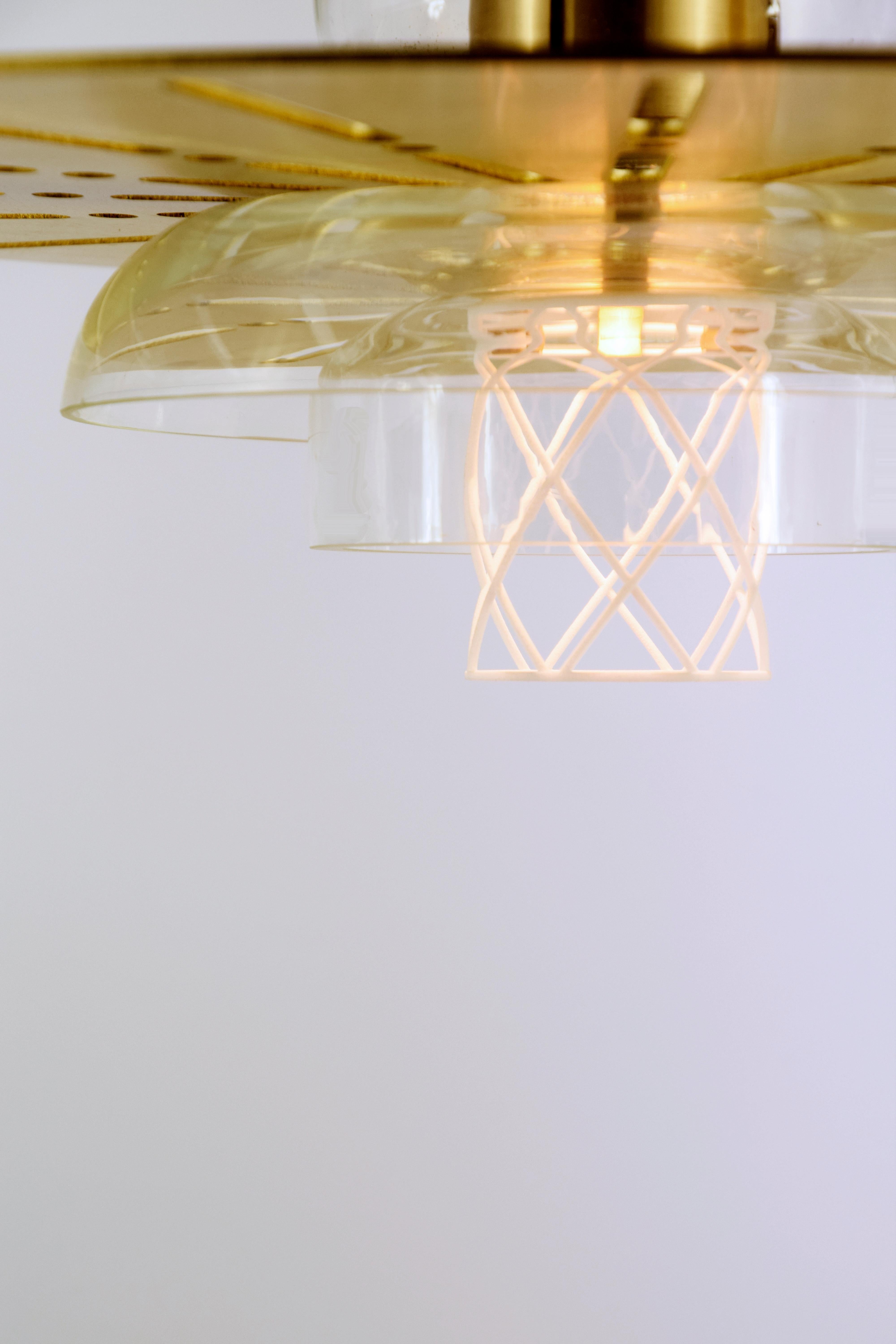ADesignStudio Greenway S4 Pendelleuchte Nautische Form mit Acryldiffusor (Poliert) im Angebot