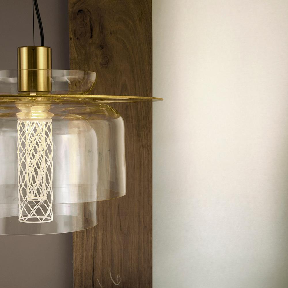 Modern ADesignStudio Greenway S6 Pendant Light Nautical Form with Acrylic Diffuser For Sale