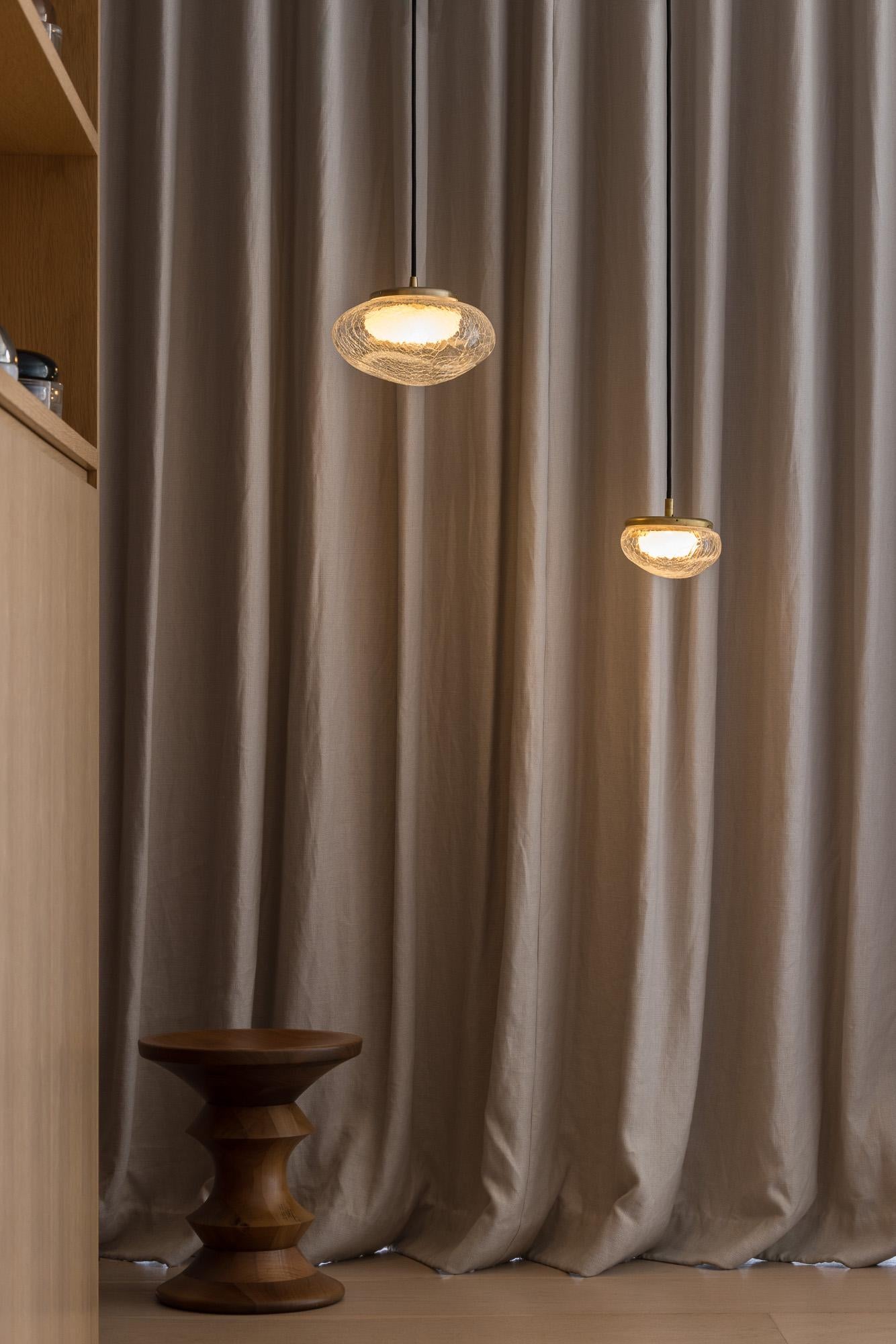 Modern ADesignStudio Roe S2 Sculptural Hand-Blown Glass Pendant Light For Sale