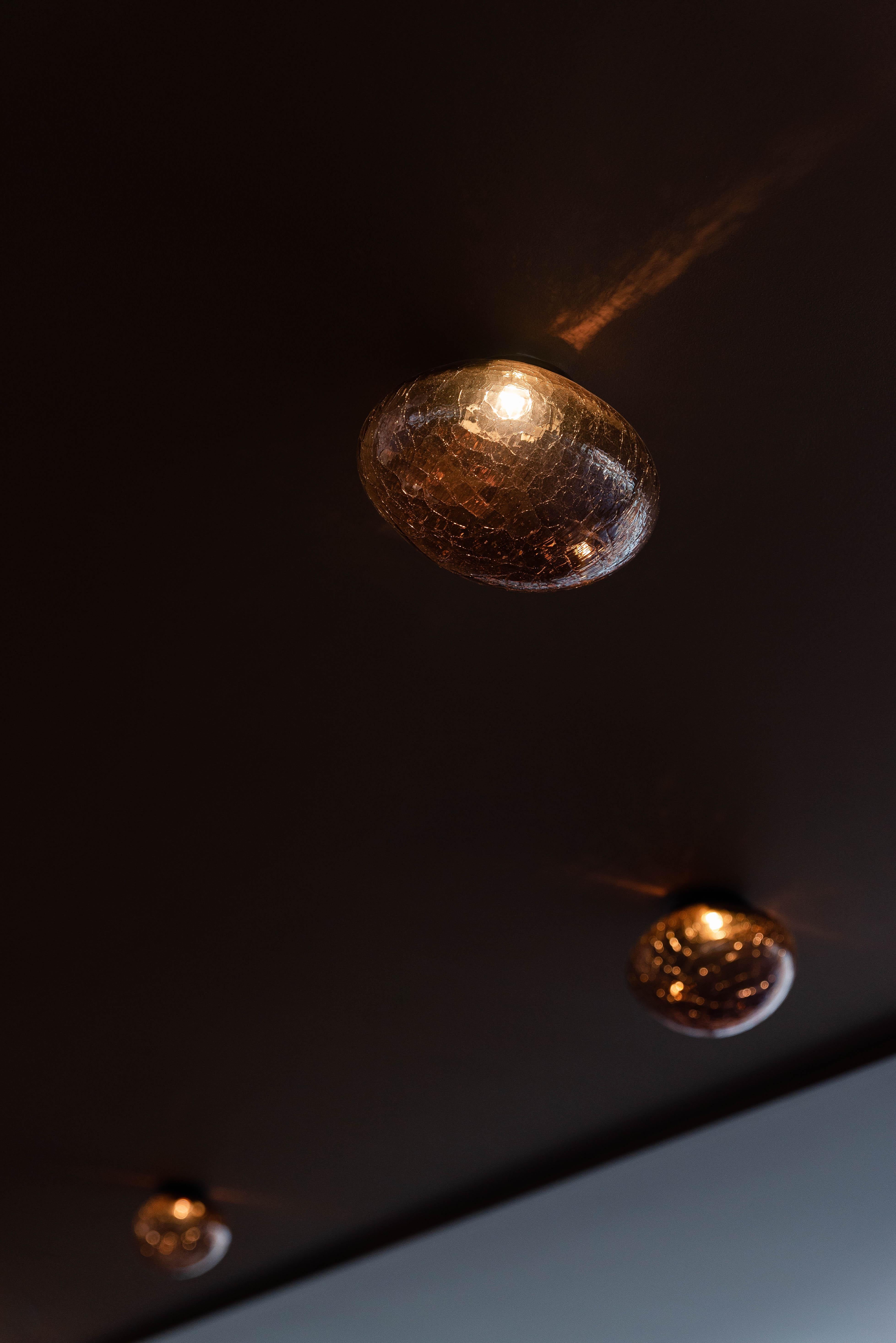 Modern ADesignStudio Roe W2 Sculptural Hand-Blown Glass Wall Light For Sale