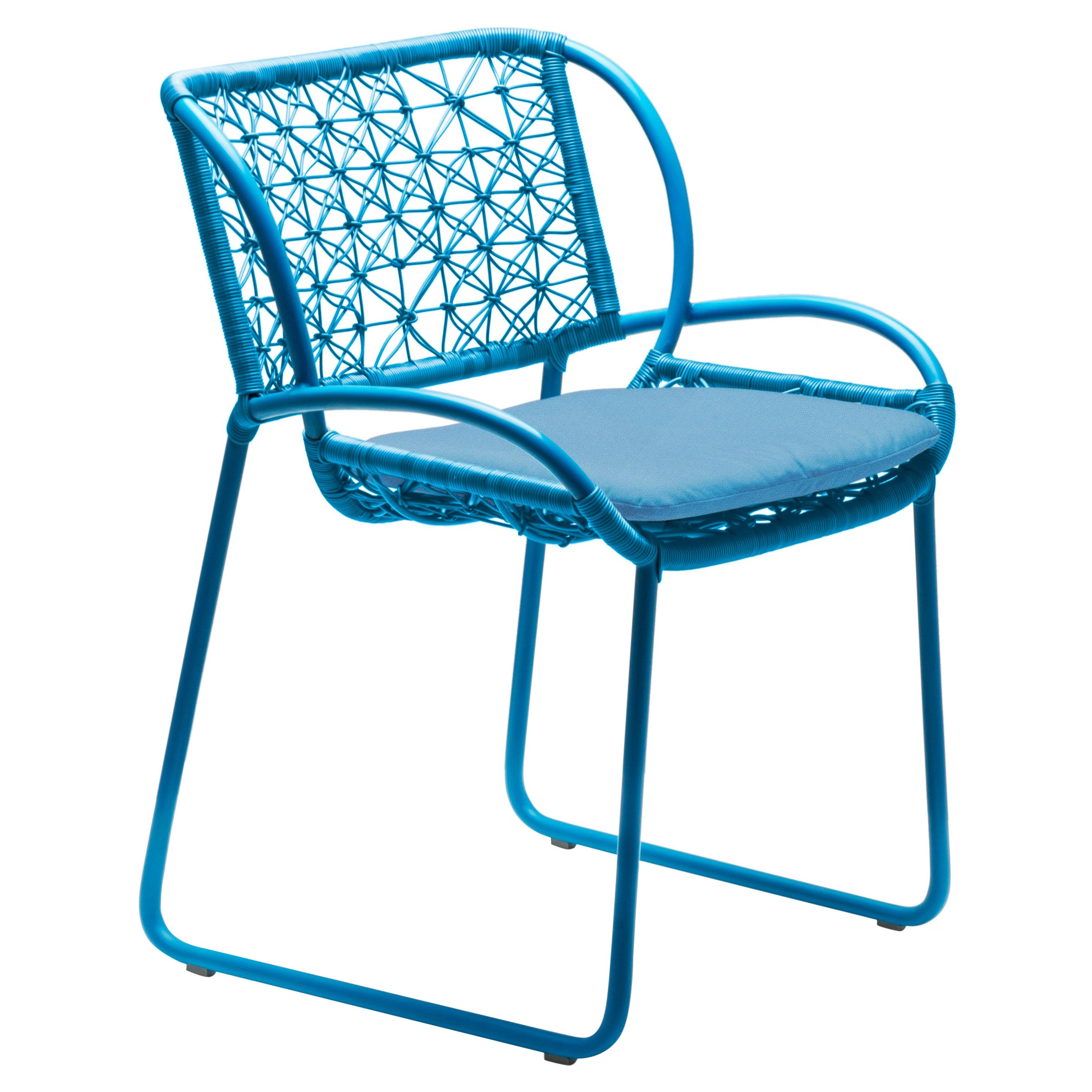 Adesso Sky Blue Armchair by Kenneth Cobonpue For Sale