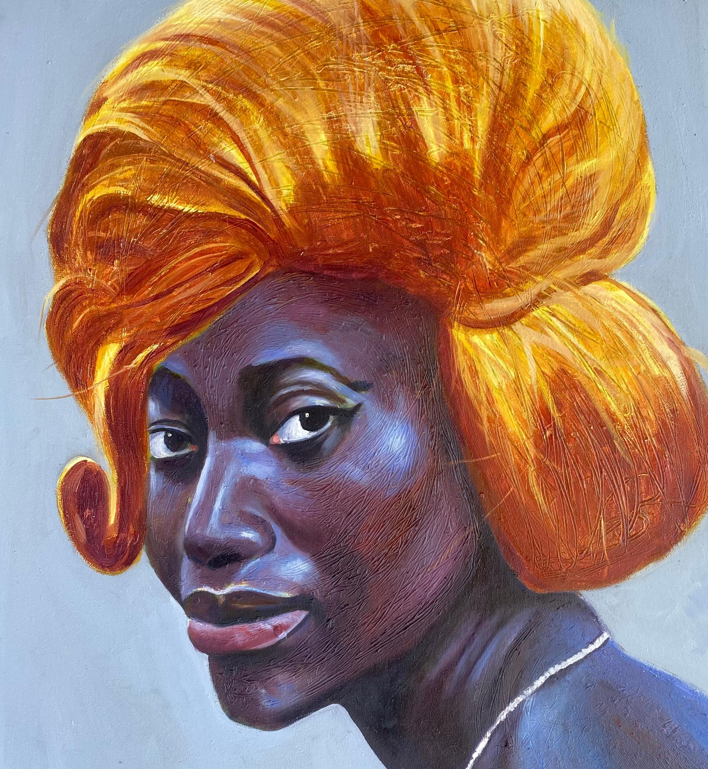 Libertà - Portrait Painting Grigio di Adewuyi Theophilus