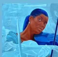 Rhythm and Blues  -21st Century, Contemporary, Figurative, Africa Women, Musical