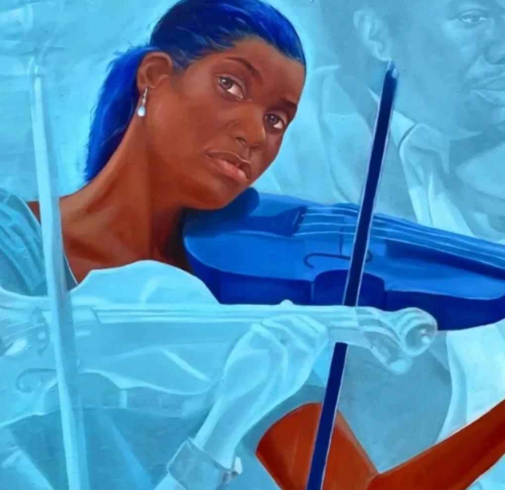 Ritmo e Blues  -21° secolo, Contemporaneo, Figurativo, Africa Femminile, Musicale 2
