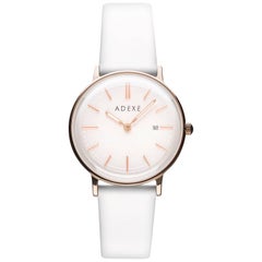 Adexe White and Rose Gold Stainless Steel Meek Japanese Movement Watch