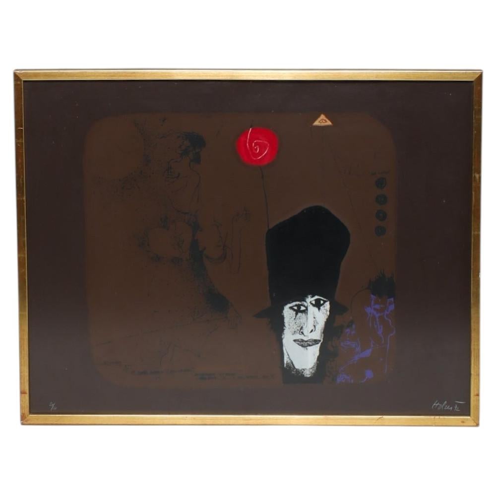 Adi Holzer "Hommage à Joan Miró" Signierte Lithographie, 1972, nummeriert 20/20 im Angebot
