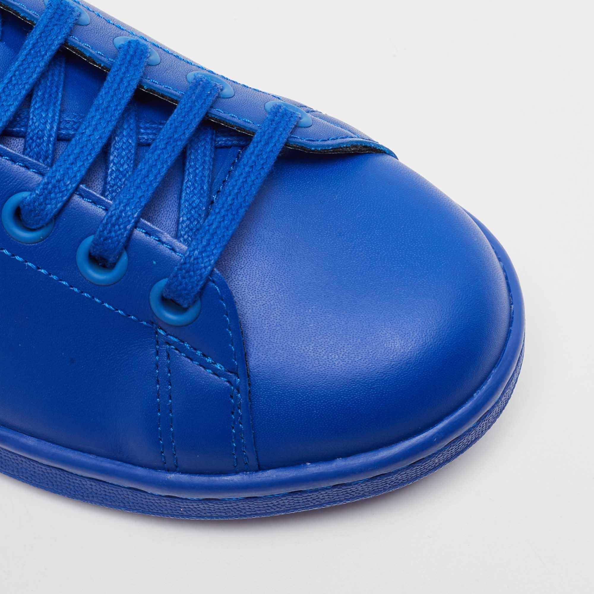 Adidas By Raf Simons Blue Leather Stan Smith Sneakers Size 38 3
