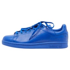 Adidas By Raf Simons Blue Leather Stan Smith Sneakers Size 38