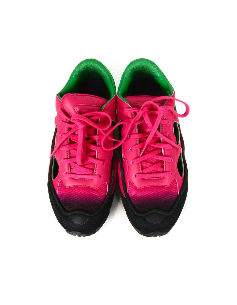 Adidas by Raf Simons Pink/Green/Black Ozweego Replicant Cut Out ...