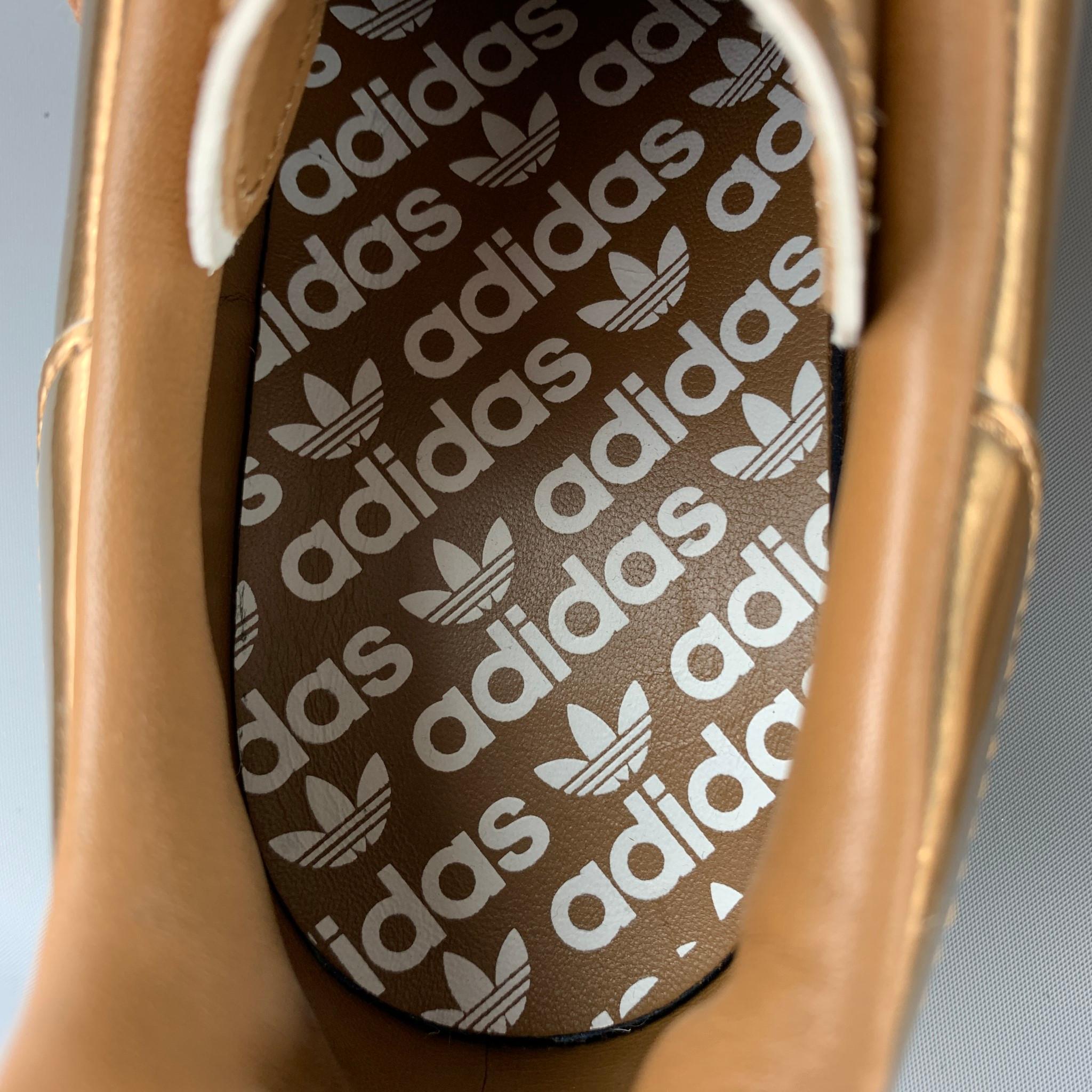 ADIDAS by RAF SIMONS Size 12 Copper Leather Lace Up Stan Smith Sneakers In Good Condition In San Francisco, CA