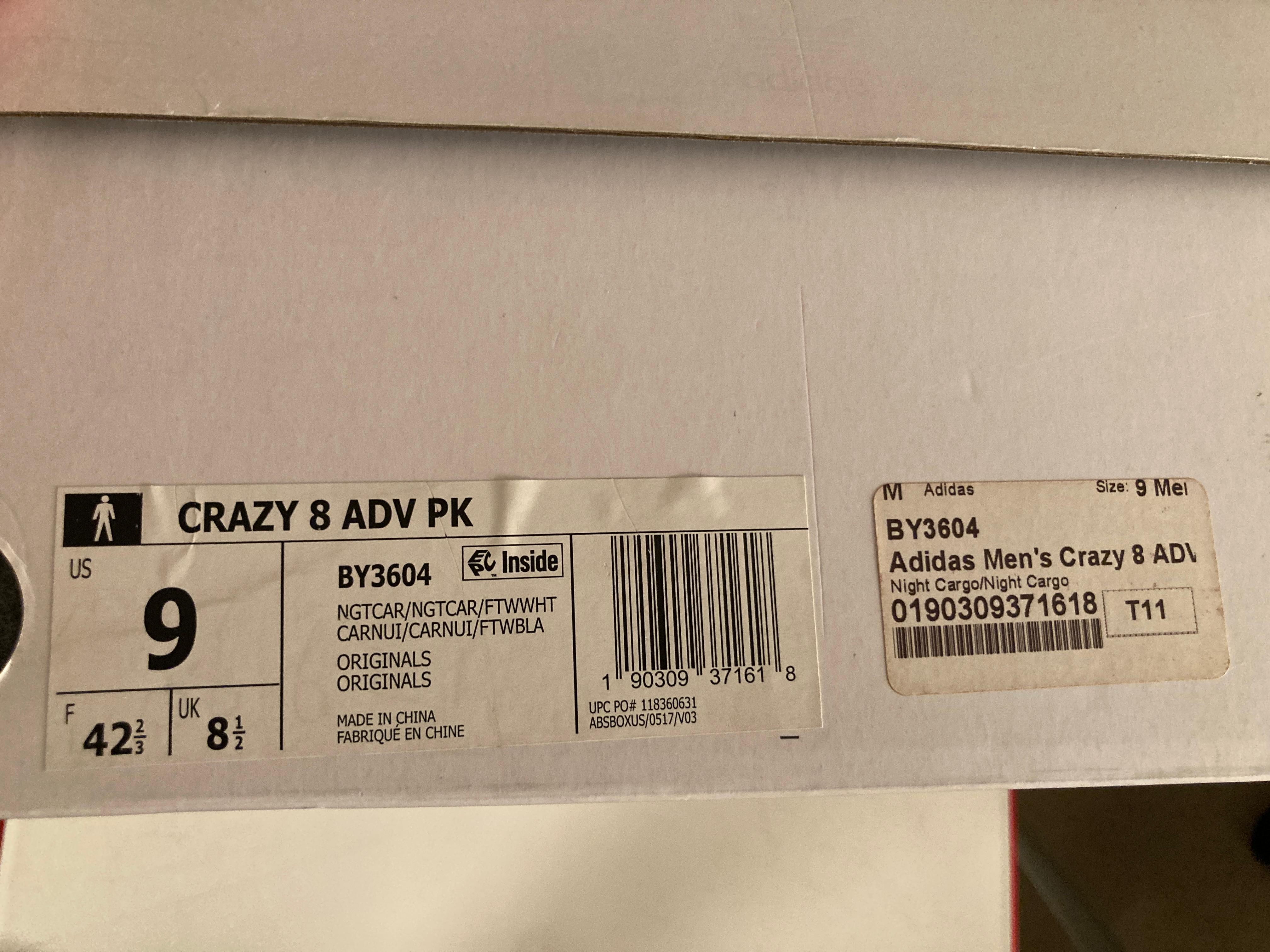 Adidas Crazy 8 Adv 1997 Basketball Shoes Size US 9 EU 42 For Sale 9