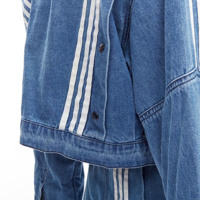 ADIDAS DANIELLE CATHARI blue denim patchwork cropped jacket mini skirt set  S at 1stDibs | adidas danielle cathari denim jacket, adidas denim skirt, adidas  danielle cathari jacket
