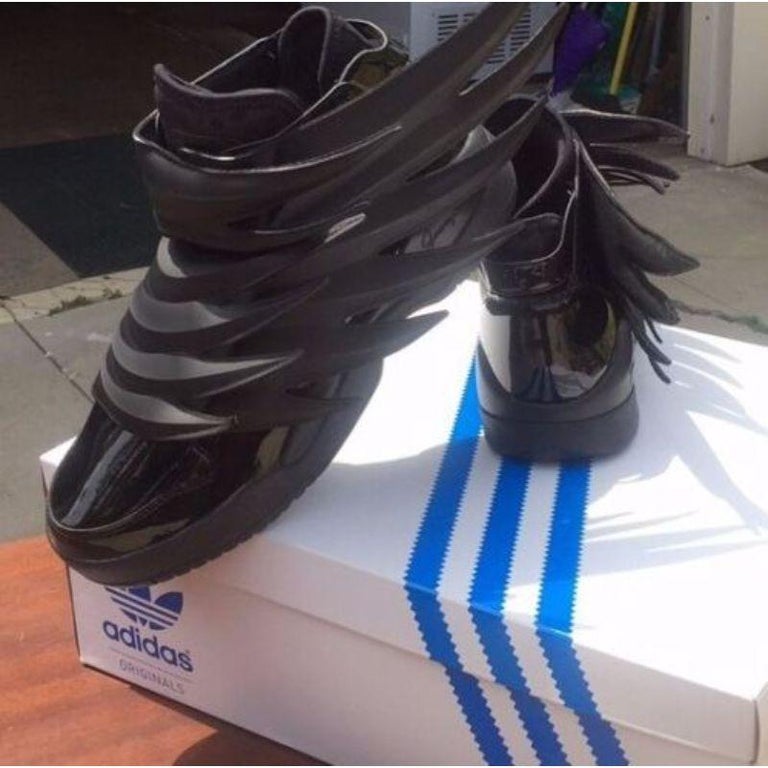 Adidas Jeremy Scott Wings 3.0 Black Dark Knight Batman Shoes Womens SZ 6  NWB For Sale at 1stDibs | jeremy scott black wings, adidas batman shoes