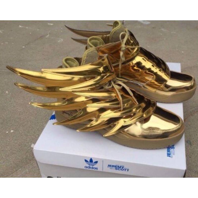 Adidas Jeremy Scott Wings 3.0 Metallic Gold Batman Shoes SZ 4 100% Authentic For Sale 3