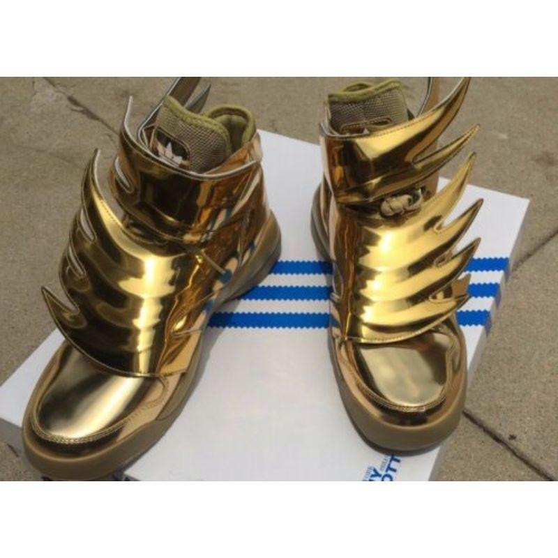 Adidas Jeremy Scott Wings 3.0 Metallic Gold Batman Shoes SZ 4 100% Authentic For Sale 5